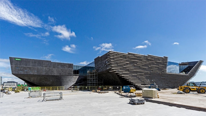 Pictured: Kingspan workers at the V&A Museum, Dundee. Image: Kingspan